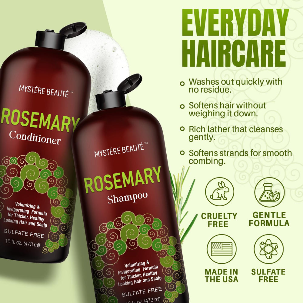 MYSTÉRE BEAUTÉ Rosemary Conditioner application smoothing hair ends
