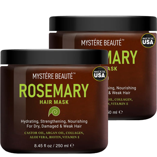 MYSTÉRE BEAUTÉ Rosemary Deep Conditioning bottle pour hydrates dry hair with argan oil