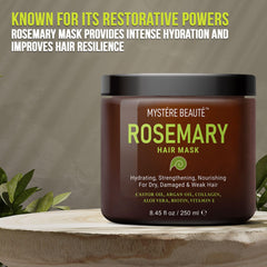 MYSTÉRE BEAUTÉ Rosemary Deep Conditioning texture close-up shows creamy conditioner