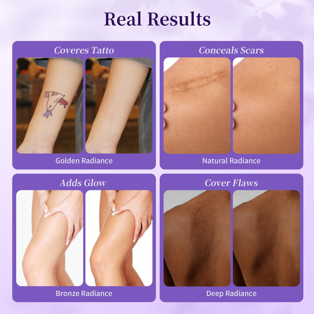 MyTend Tattoo Cover Up swatches in Deep Radiance blends naturally.