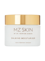 MZ SKIN Calming Moisturizer bottle front view for daily sensitive-skin hydration