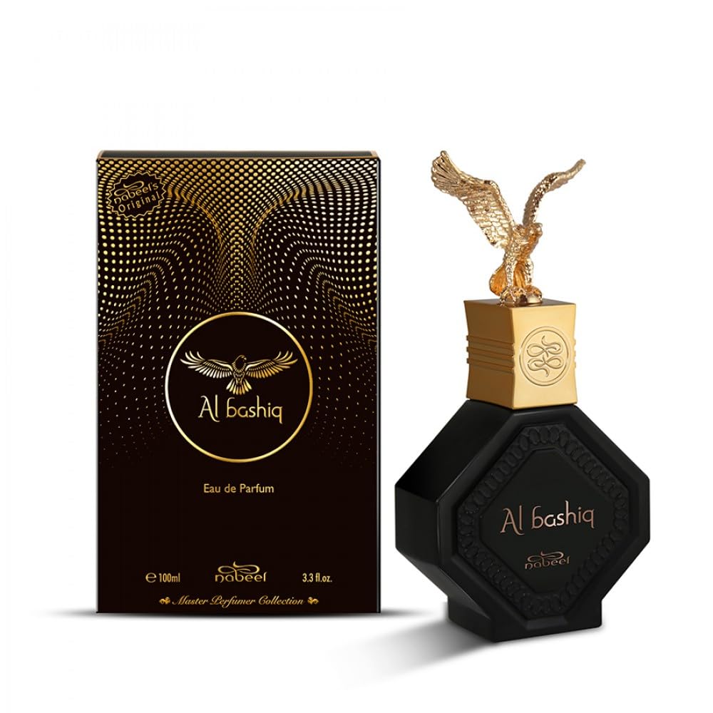 NABEEL Al Bashiq 100ml spray mist in action for effortless fragrance.