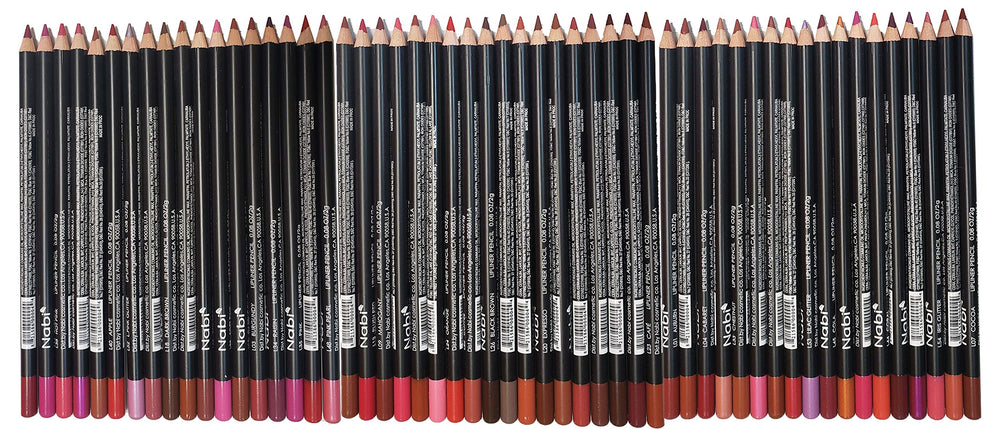 Nabi lip liner 54pcs palette showing a vibrant color range for versatile looks.