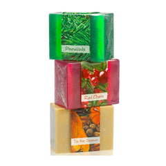 Nabila K glycerin soap set3 Pine Woods bar offers a hydrating daily cleanse.