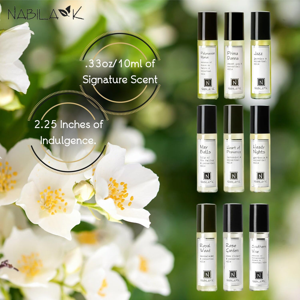 Nabila K Heart of Provence roll-on provides a timeless herbal scent for outings