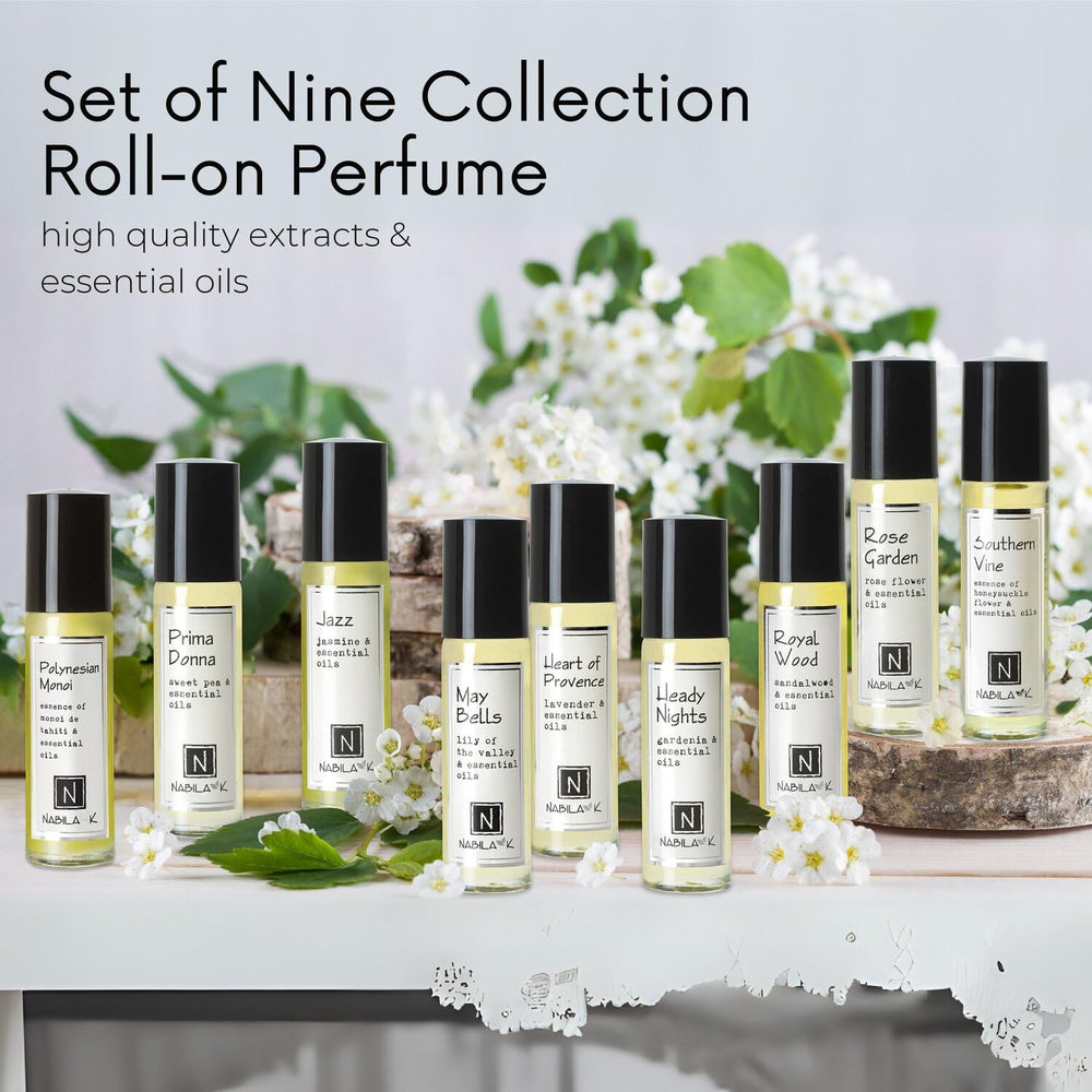 Nabila K Prima Donna roll-on bottle delivers long-lasting, alcohol-free scent on the go