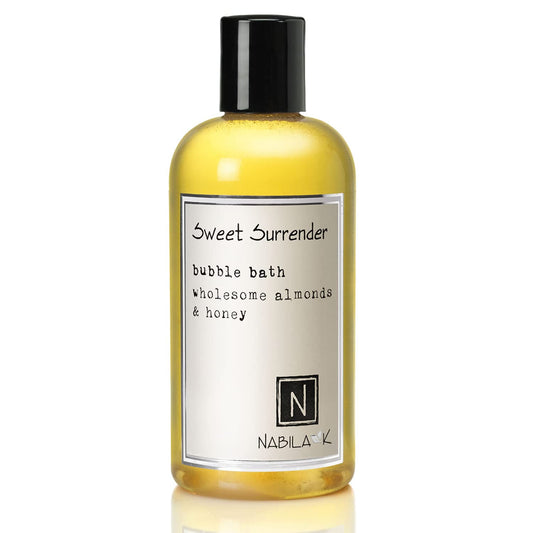 Nabila K Sweet Surrender bottle front with almond and honey scent for relaxation