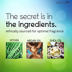 Nabila K Vim roll-on contains argan oil for skin-friendly fragrance.