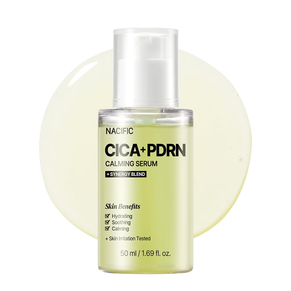 NACIFIC Cica PDRN Centella Serum bottle with dropper for soothing hydration.