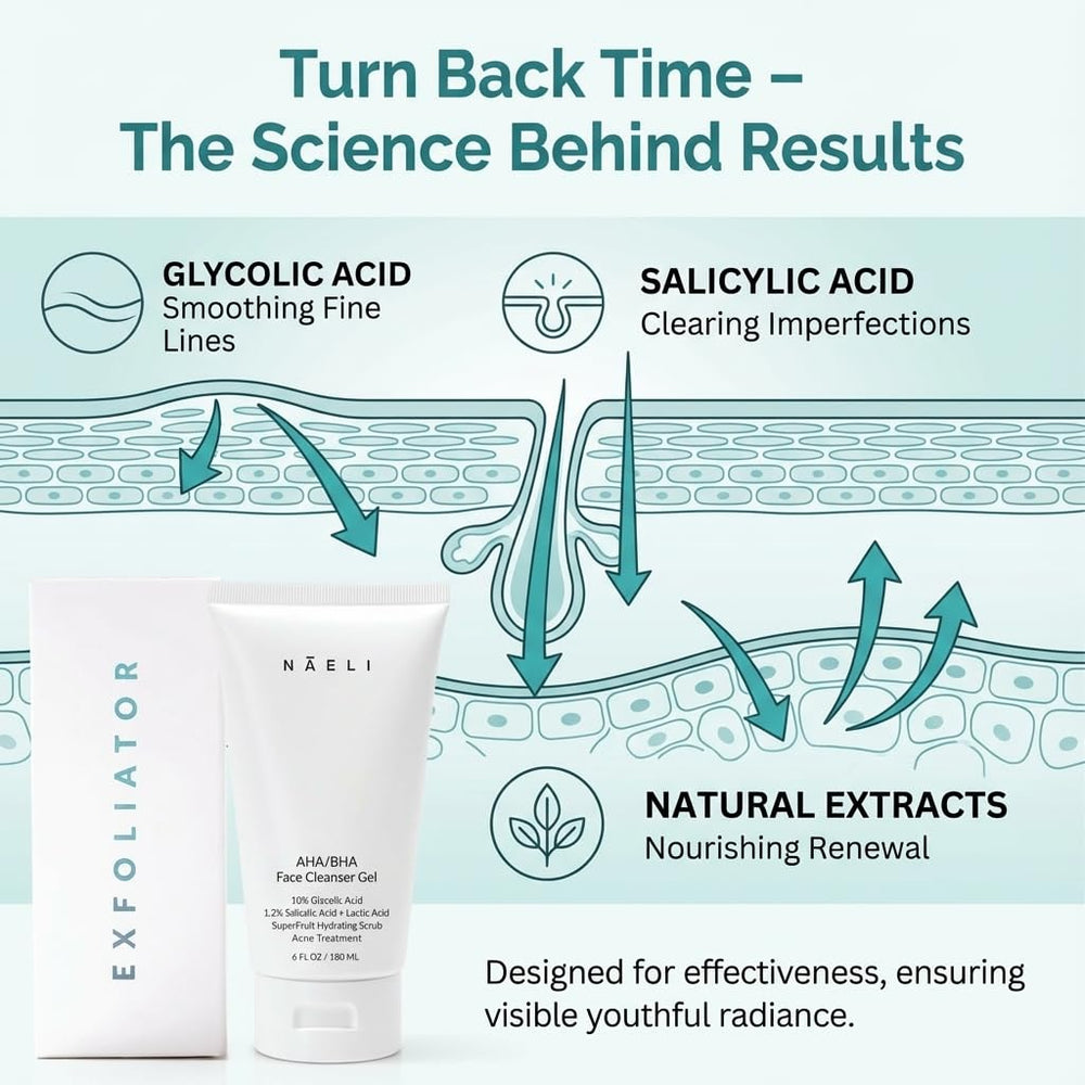 NAELI exfoliating wash foamy lather ready for gentle cleansing