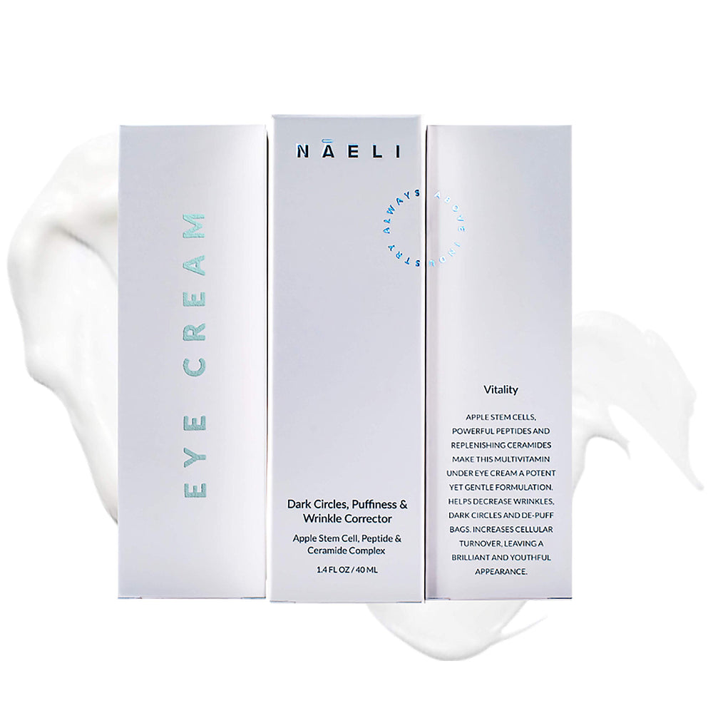 NAELI eye cream brightens under-eye tone and reduces dullness.