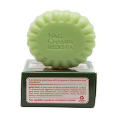 Nag Champa Spa Collection eco-friendly packaging highlights recyclable materials