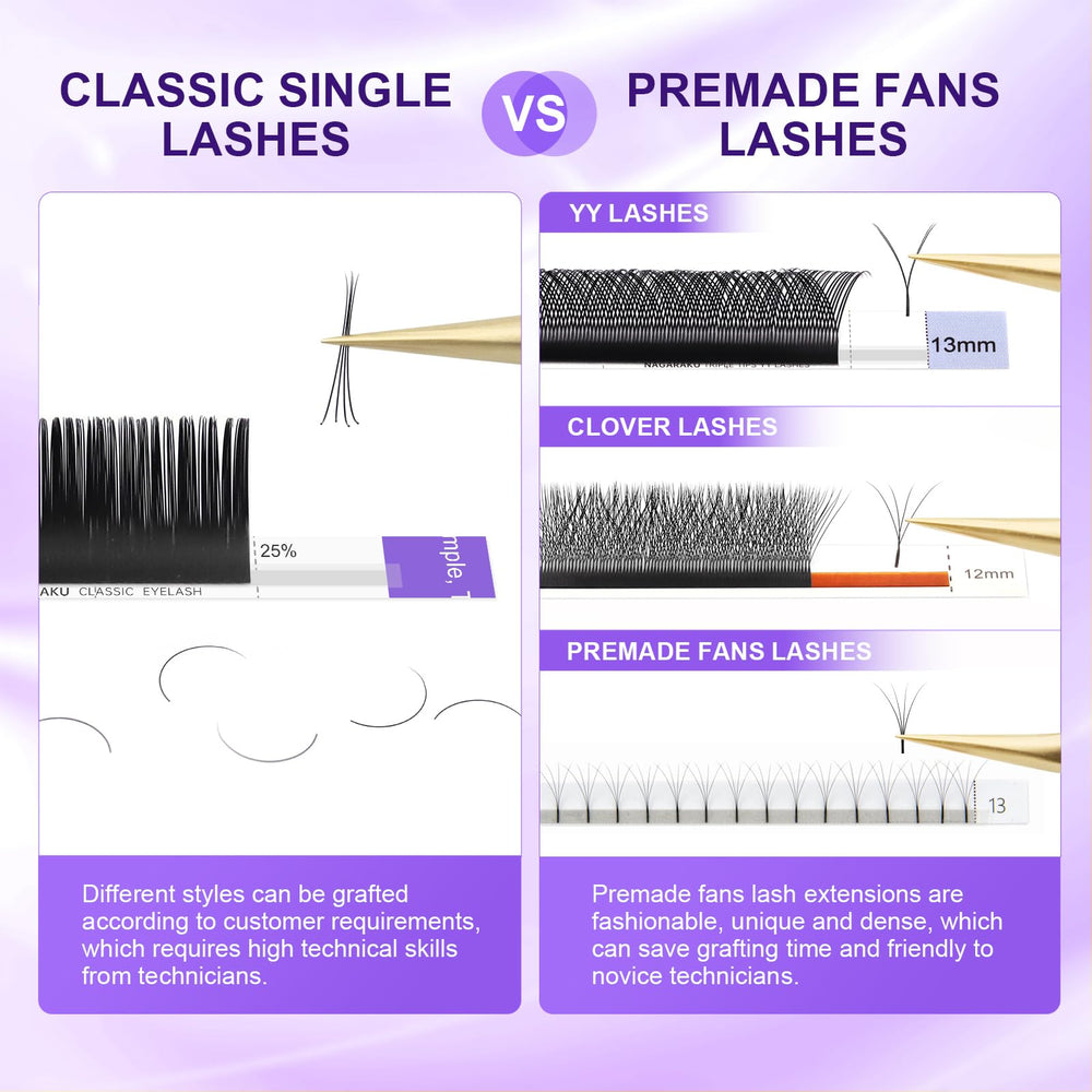 NAGARAKU lashes ideal for classic, wispy, or hybrid looks