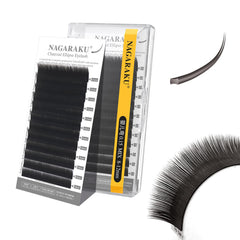 NAGARAKU double tips flat ellipse eyelash extensions for lightweight density and fullness