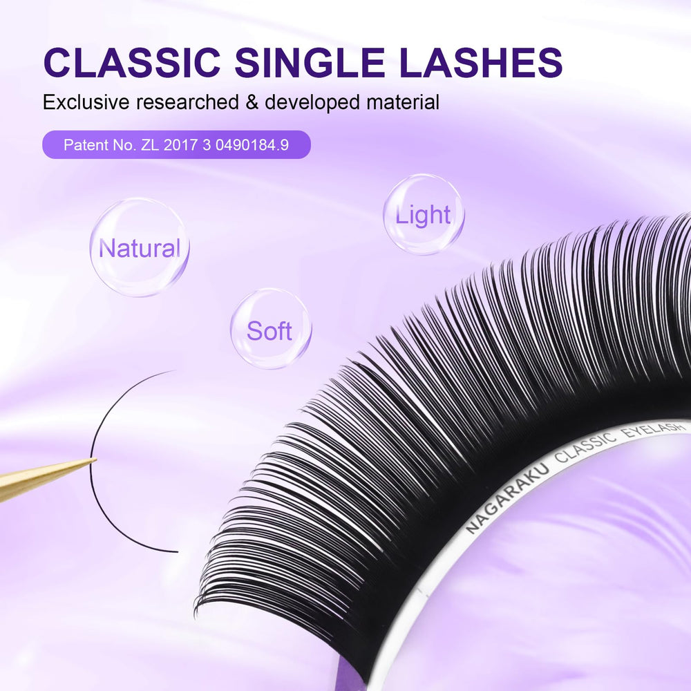 NAGARAKU premium PBT matte black lashes for natural results