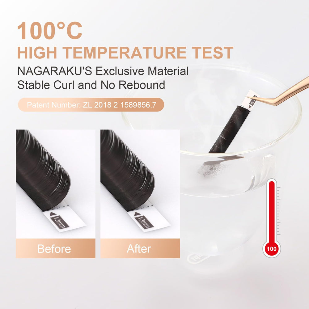 NAGARAKU flat shape increases lash contact for longer wear