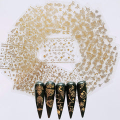 NAIL ANGEL gold moon and star stickers for quick, elegant nail art