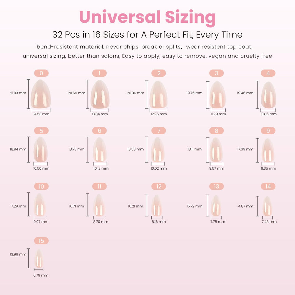 Natural C-curve hugs the nail bed for a seamless look
