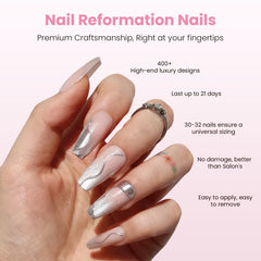 Nail Reformation UV finish press-ons deliver durable shine for daily tasks without polish