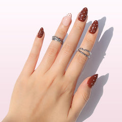 Nail Reformation UV finish nude press-ons for salon-quality shine.