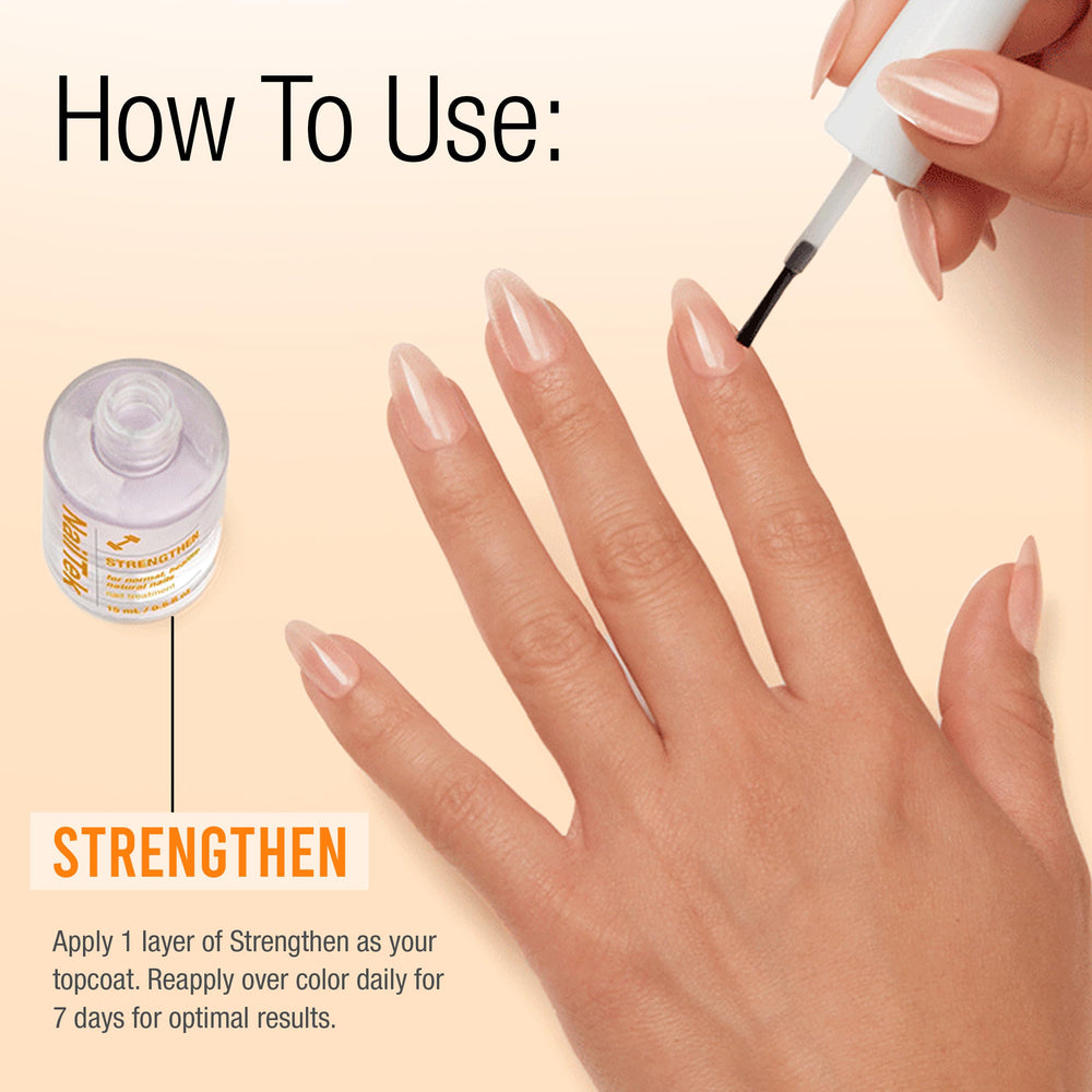 Nail Tek Formula 2 travel-size bottle ready for on-the-go nail care.