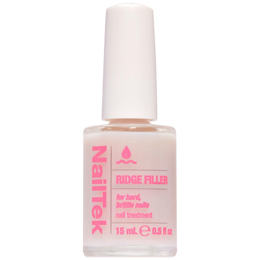 Nail Tek Ridge Filler 3 bottle front showing a clear ridge filler for smoother nails