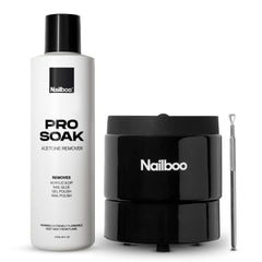 Nailboo acetone remover bowl setup for easy, mess-free at-home removal.