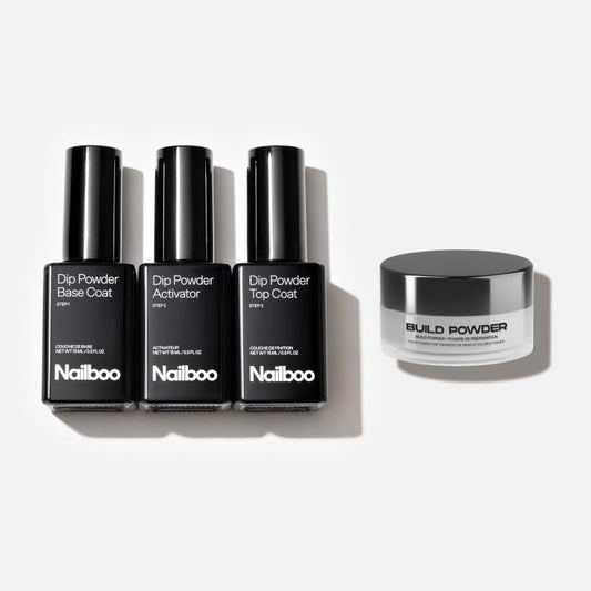 Nailboo base coat bottle shown for smooth adhesion and dependable foundation for at-home manicures