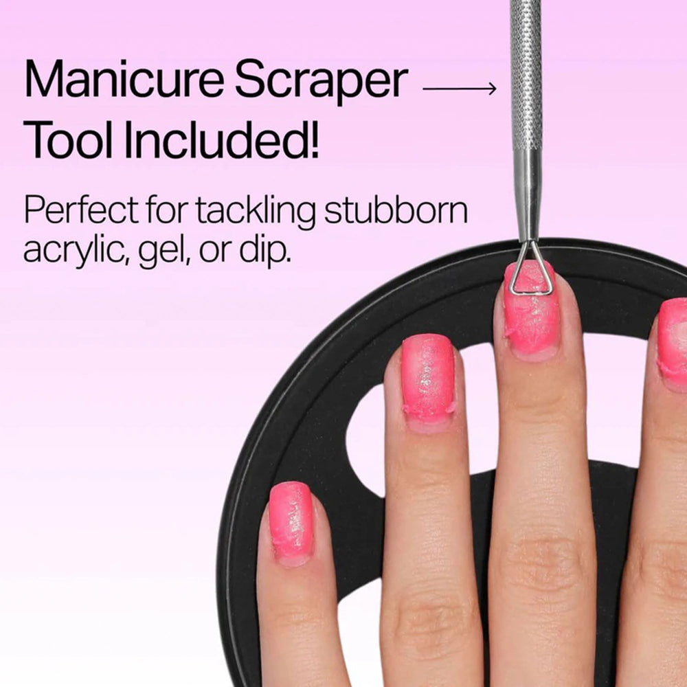 Nailboo gel polish removal system minimizes scraping and damage risk.