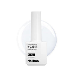 Nailboo Premier Forever Glaze top coat bottle for lasting gloss.