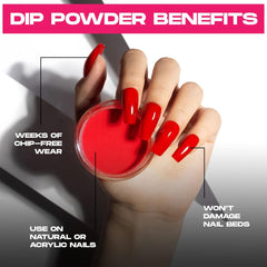 Nailboo Soda Glam dip powder close-up highlights fine texture for smooth at-home application.