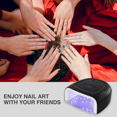 NailFace even LED light distribution ensures uniform curing across nails.