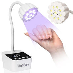 NailFace Flash Cure Lamp with gooseneck setup for precise, full coverage during curing