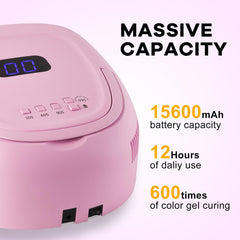 NailFace 15600mAh battery delivers long runtime after a quick charge.