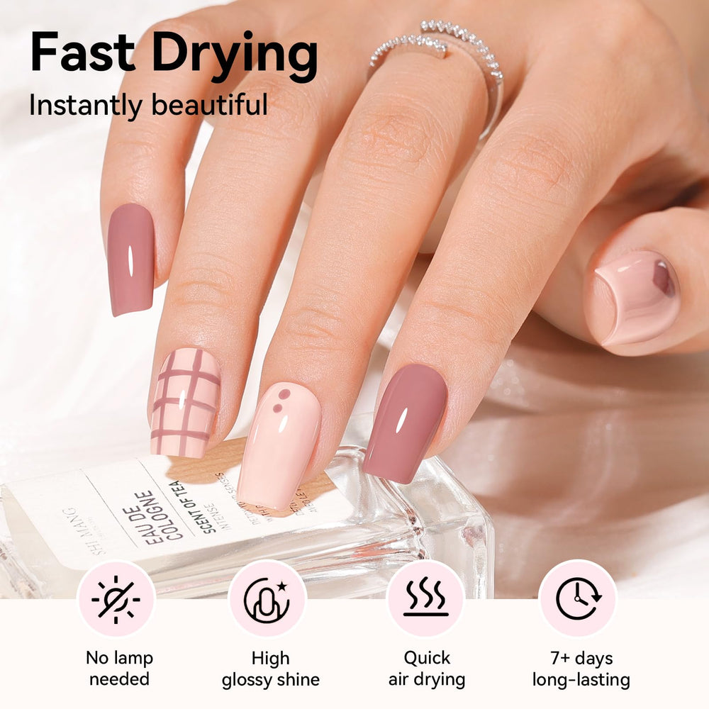 Nailshion dusty pink swatch offers soft, elegant everyday wear