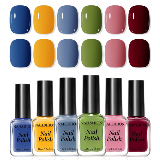 Nailshion nail polish set bottle close-up showing rich color for at-home manicures.