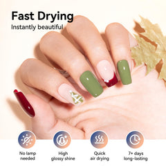 Nailshion color swatches display six autumn-winter shades.