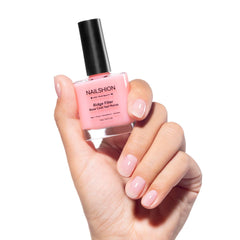 Nailshion Nail Ridge Filler Bottle shown for a smooth, even base.