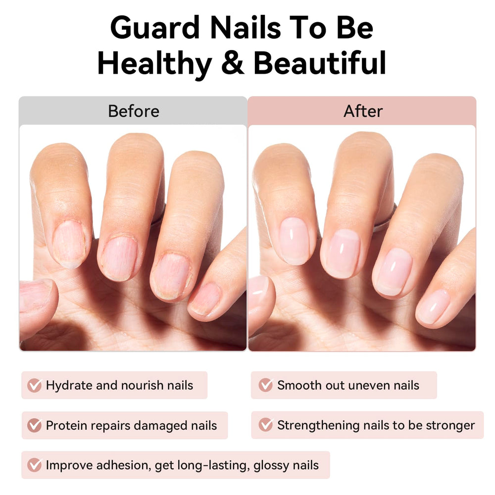 Nailshion ridge filler applied to uneven nails for improved texture