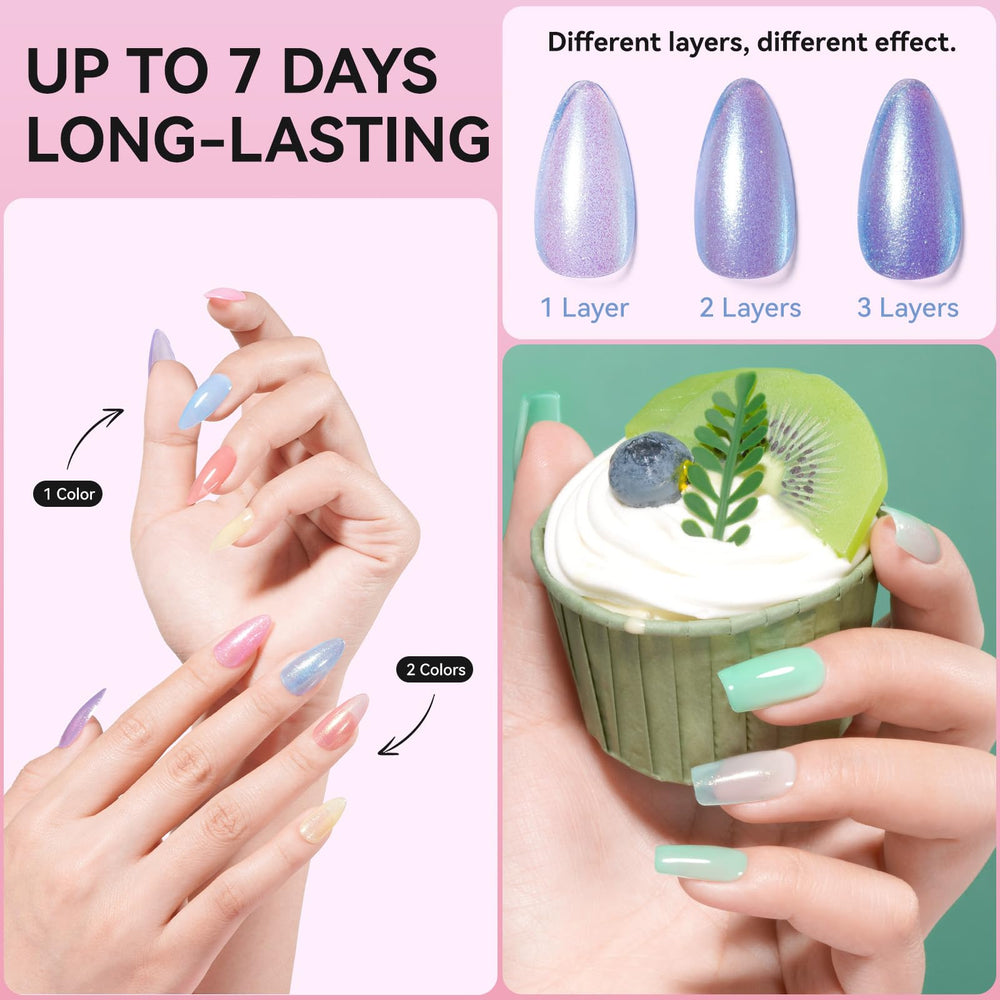 Nailshion remover pads included for easy cleanup during at-home manicures