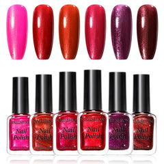 Nailshion Red Nail Polish Set with 6 colors for versatile Valentine’s Day looks