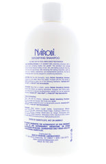 Nairobi Detoxifying Shampoo with water droplets evokes cleansing sensation.