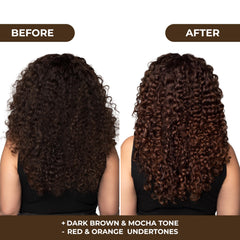 Naissant Glow Mocca Shampoo color-neutralization focuses on reducing reddish reflections