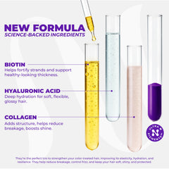 Naissant Pearl Blonde purple pigments closeup illustrates high-purity toning power.