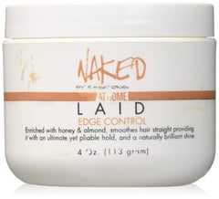 Naked by Essations Laid Edge Control bottle closeup showing grease-free hold for edges