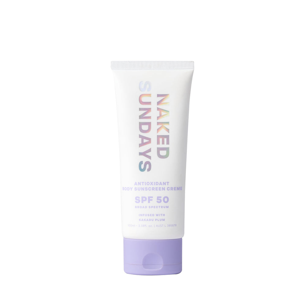 Naked Sundays SPF50 bottle front for easy daily sun protection