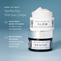 Naked & Thriving Ingredient panel highlights bakuchiol and peptides for visible improvements
