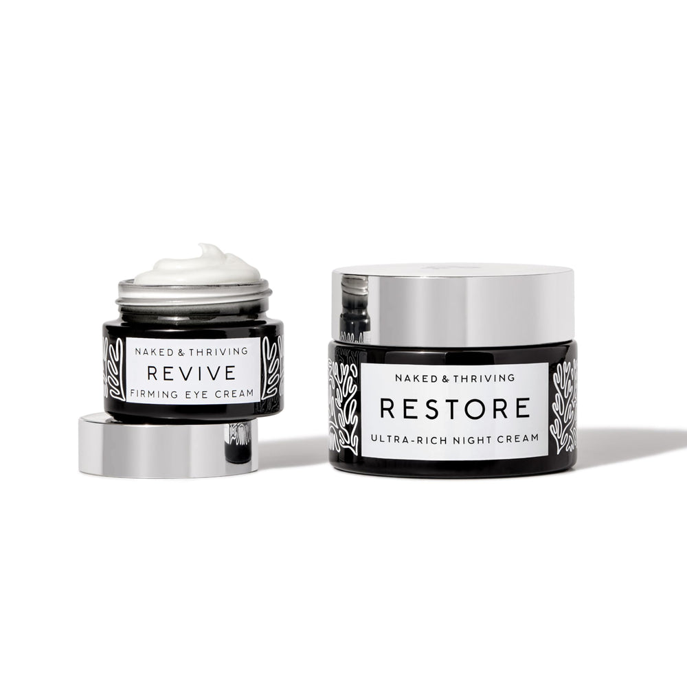 Restore Ultra-Rich Night Cream jar displaying luxurious texture for overnight hydration.