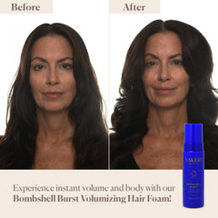 Nakery Bombshell Burst Heat Protection guards strands up to 450°F during styling.