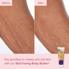 Nakery Skin Toning Body Butter peptides ingredients close-up highlights lifting benefits.